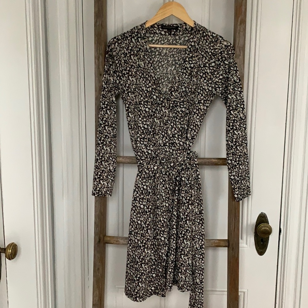 Banana Republic Animal Print Wrap Dress - Size XS